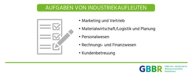 Aufgaben von Industriekaufleuten