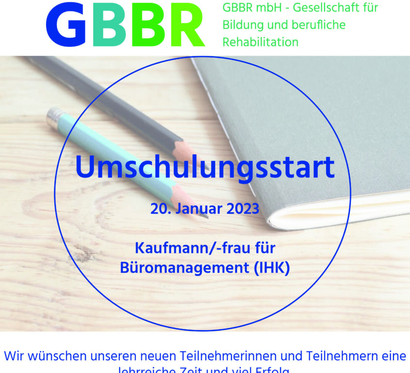 Umschulungsstart 20. Januar 2023